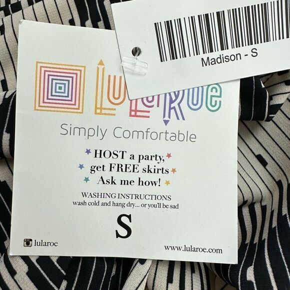 LuLaRoe Maddison black and tan print skirt NWT size S - Picture 3 of 8